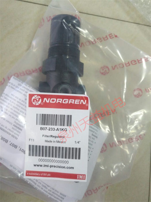 天益機電norgren諾冠產(chǎn)品"B07-233-A1KG" "L64M-NNP-EDN 1" "R18-B00-RNXG" "SPV700EC 1" "SXE0573-A50-00"