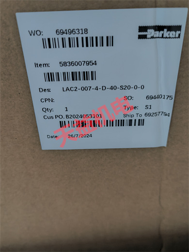 天益機(jī)電供應(yīng) PARKER 2024工業(yè)產(chǎn)品 "P1F-6063RN 1" "5836007954 LAC2-007-4-D-40-S20-0-0" "PG-10320-002-2" "DG103 2